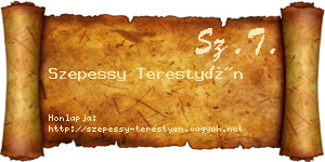Szepessy Terestyén névjegykártya